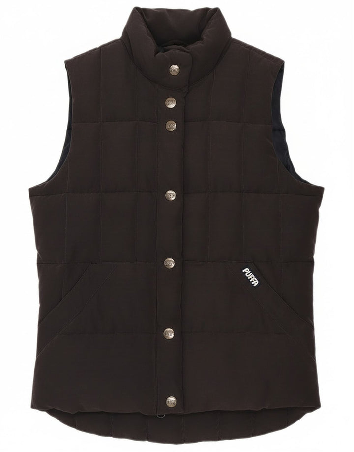 Puffa Womens Polstret Gilet UK 6 XS Navy Blue Polyester