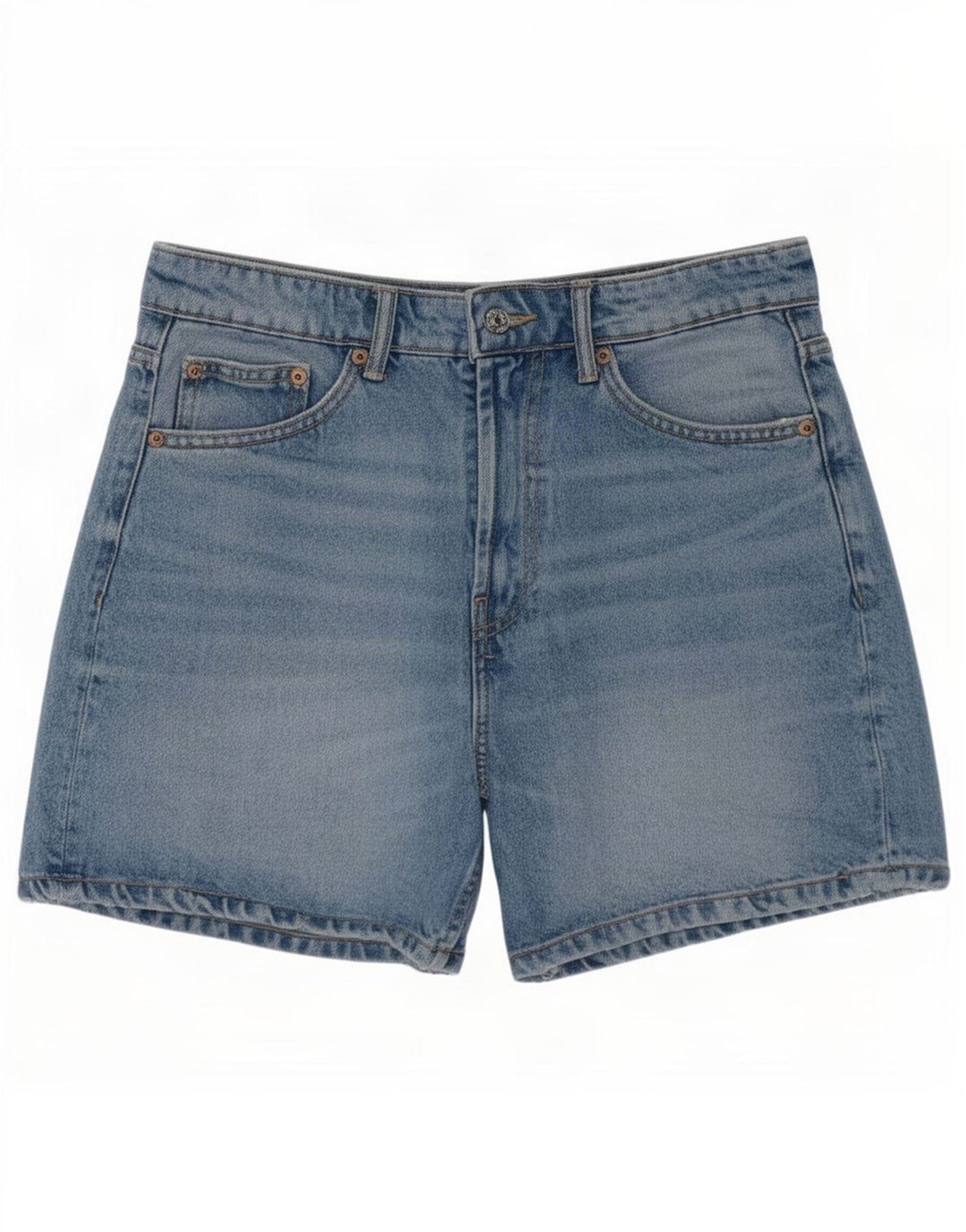 Zara Dame Denim Shorts EU 38 Small W28 Blue Cotton