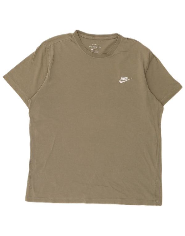 Nike Herre T-shirt Top Stor Khaki Bomuld