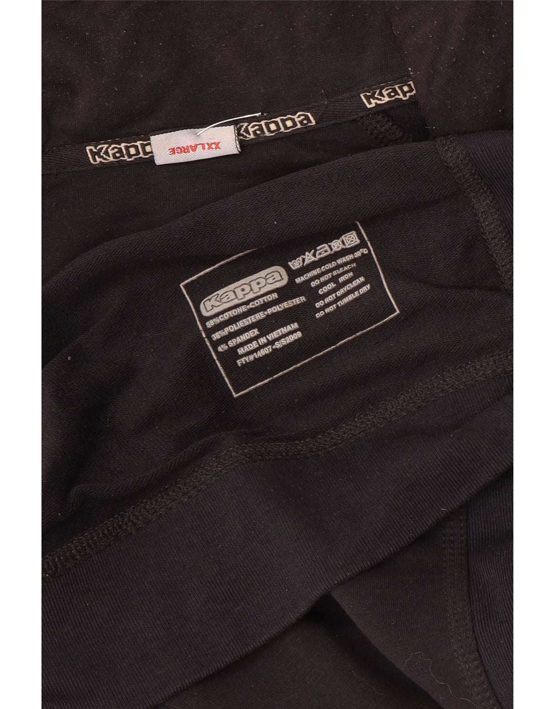 Kappa Herre træningsdragt topjakke 2XL sort bomuld