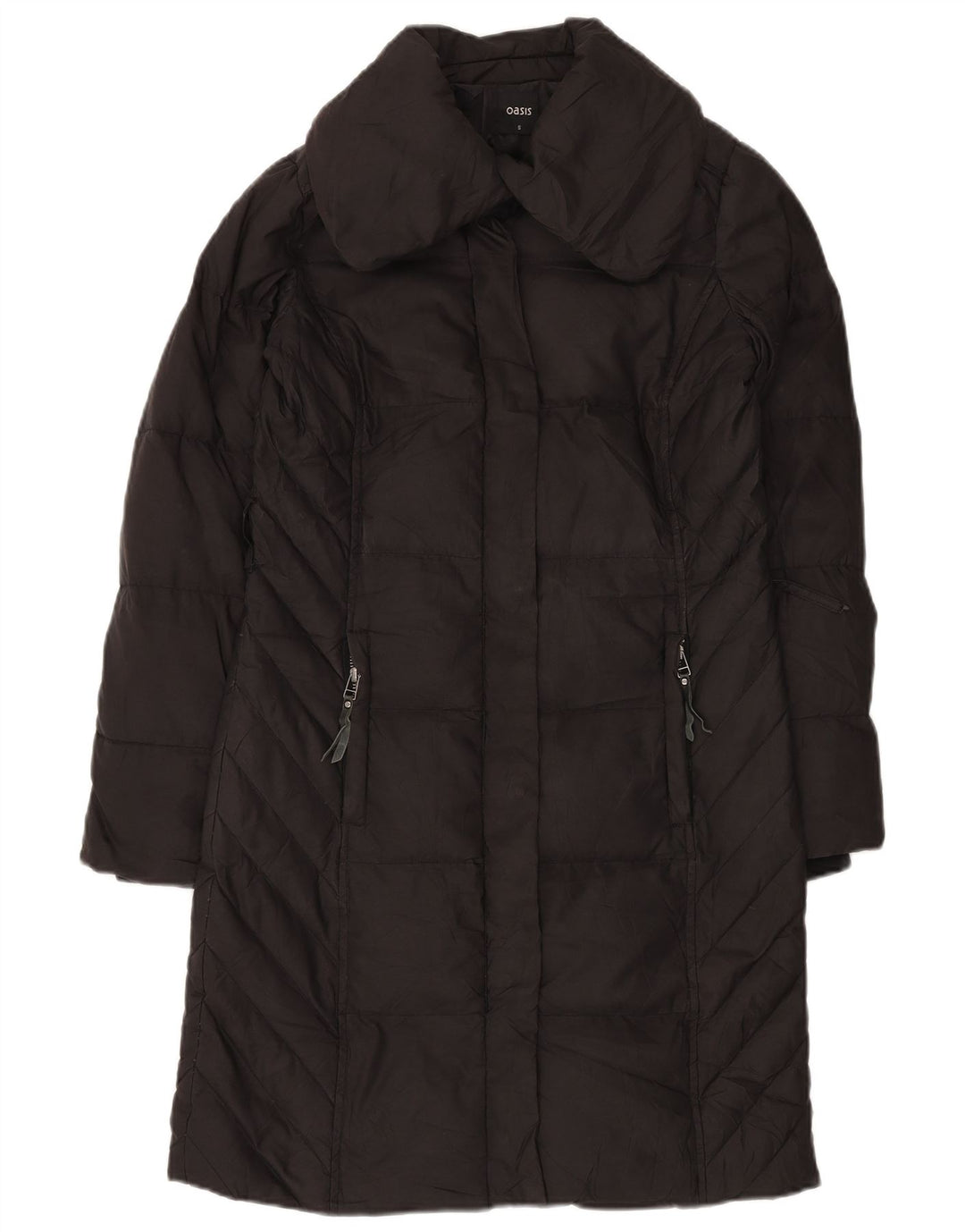 OASIS Womens Oversized Polstret Frakke UK 10 Small Black Polyester