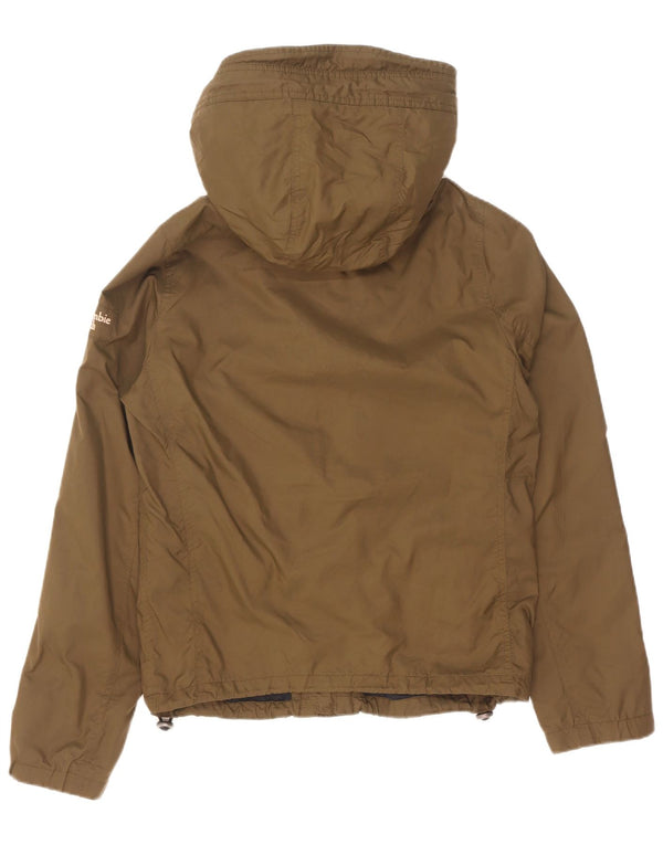 Abercrombie & Fitch Mens Hooded Utility Jacket UK 36 Small Khaki Nylon