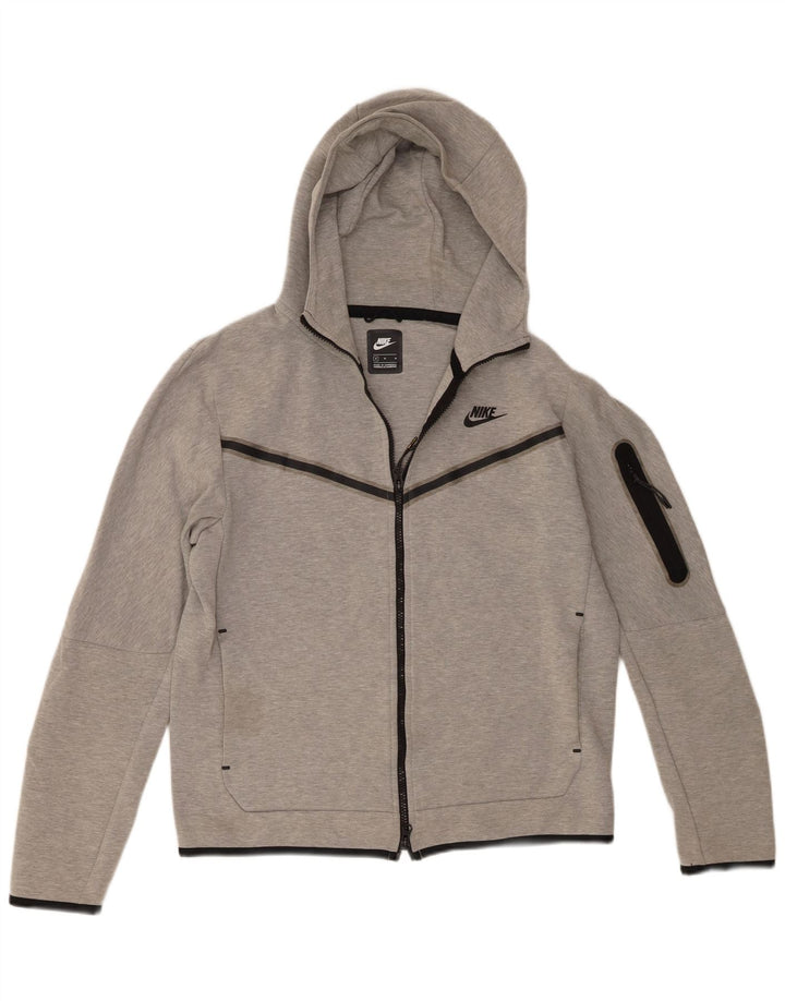 Nike hættetrøje med lynlås til mænd Medium Grey Flecked Bomuld