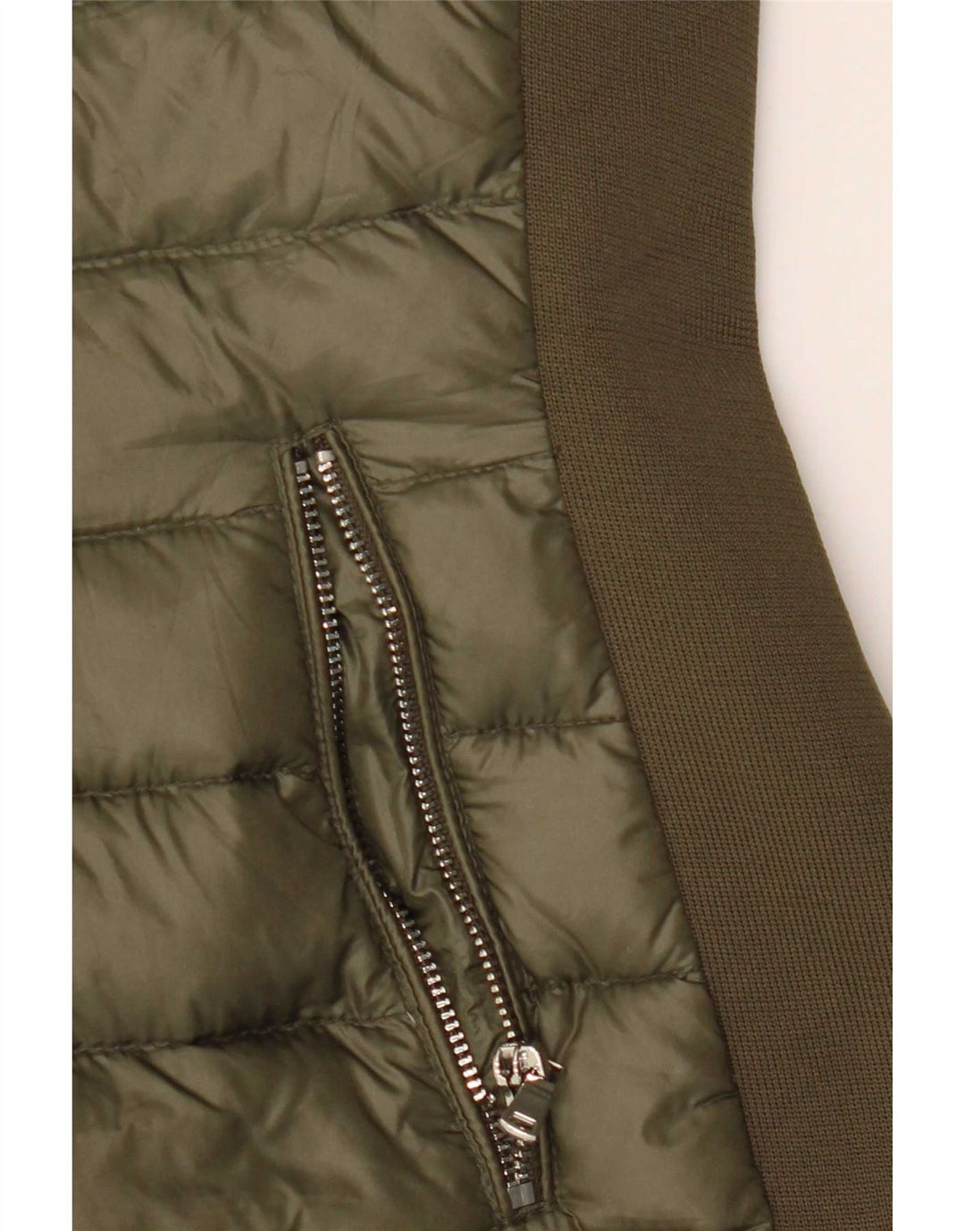 Zara hættejakke til kvinder UK 12 Medium Khaki Colourblock