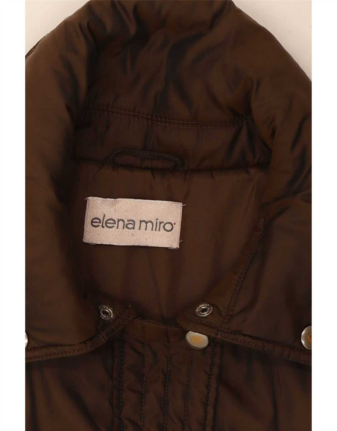 ELENA MIRO polstret jakke til kvinder UK 18 XL Brun polyester