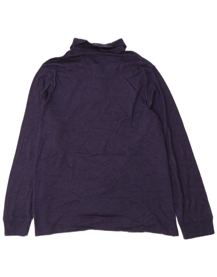 Marks & Spencer Herre Blue Harbor langærmet poloshirt XL marineblå