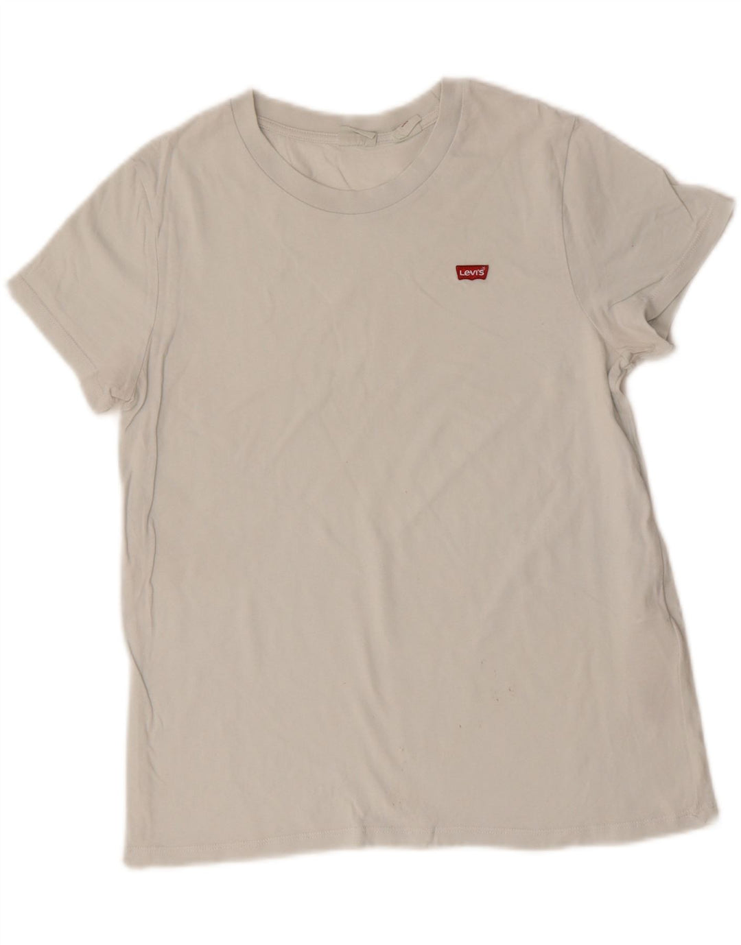 LEVI'S Womens T-Shirt Top UK 14 Medium Off White Cotton Vintage Levi's and Second-Hand Levi's from Messina Hembry 