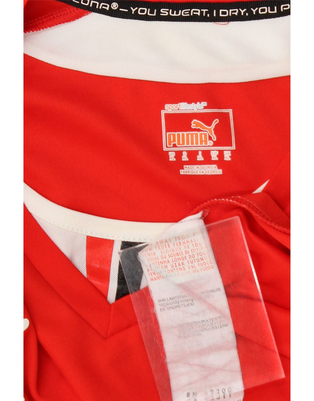 PUMA Mens T-Shirt Top XL Red Polyester Vintage Puma and Second-Hand Puma from Messina Hembry 