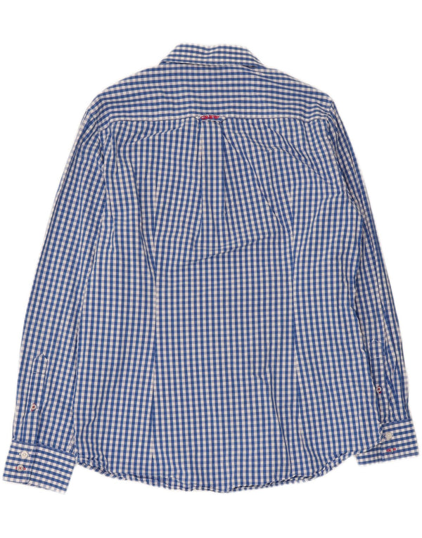 Crew Clothing Herre Classic Fit Shirt Large Blue Gingham Cotton