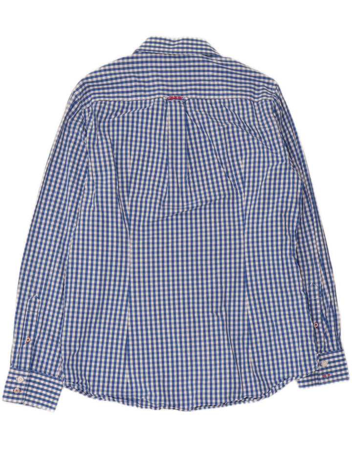 Crew Clothing Herre Classic Fit Shirt Large Blue Gingham Cotton