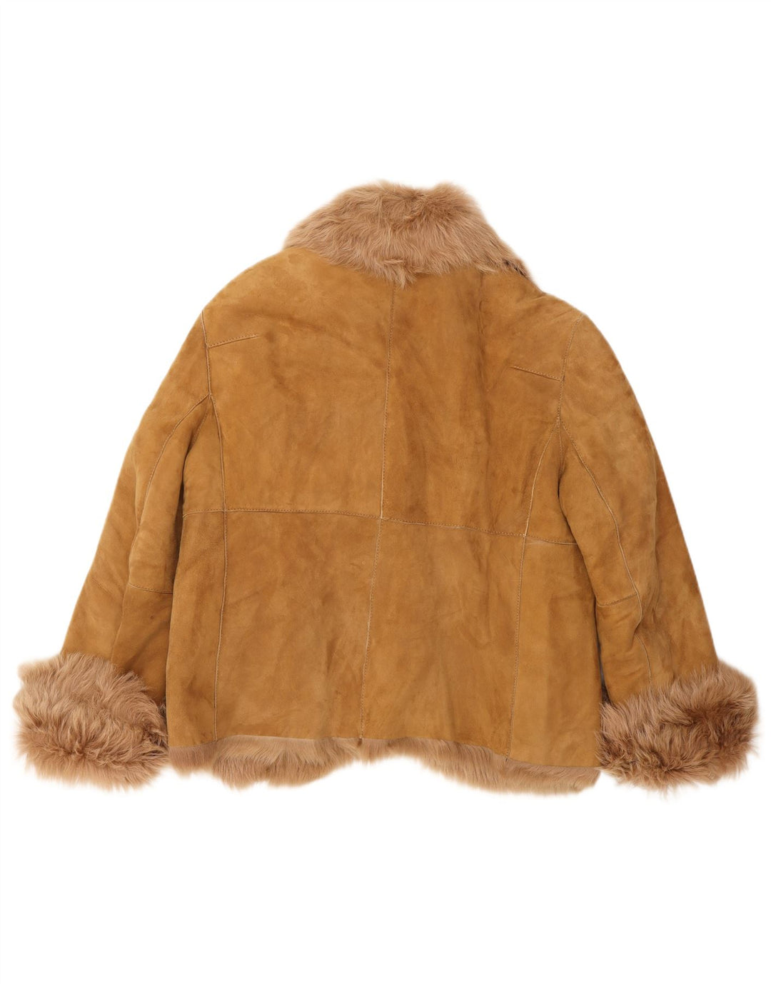 PAUL & SHARK Dame ruskindsjakke UK 18 XL Beige Læder