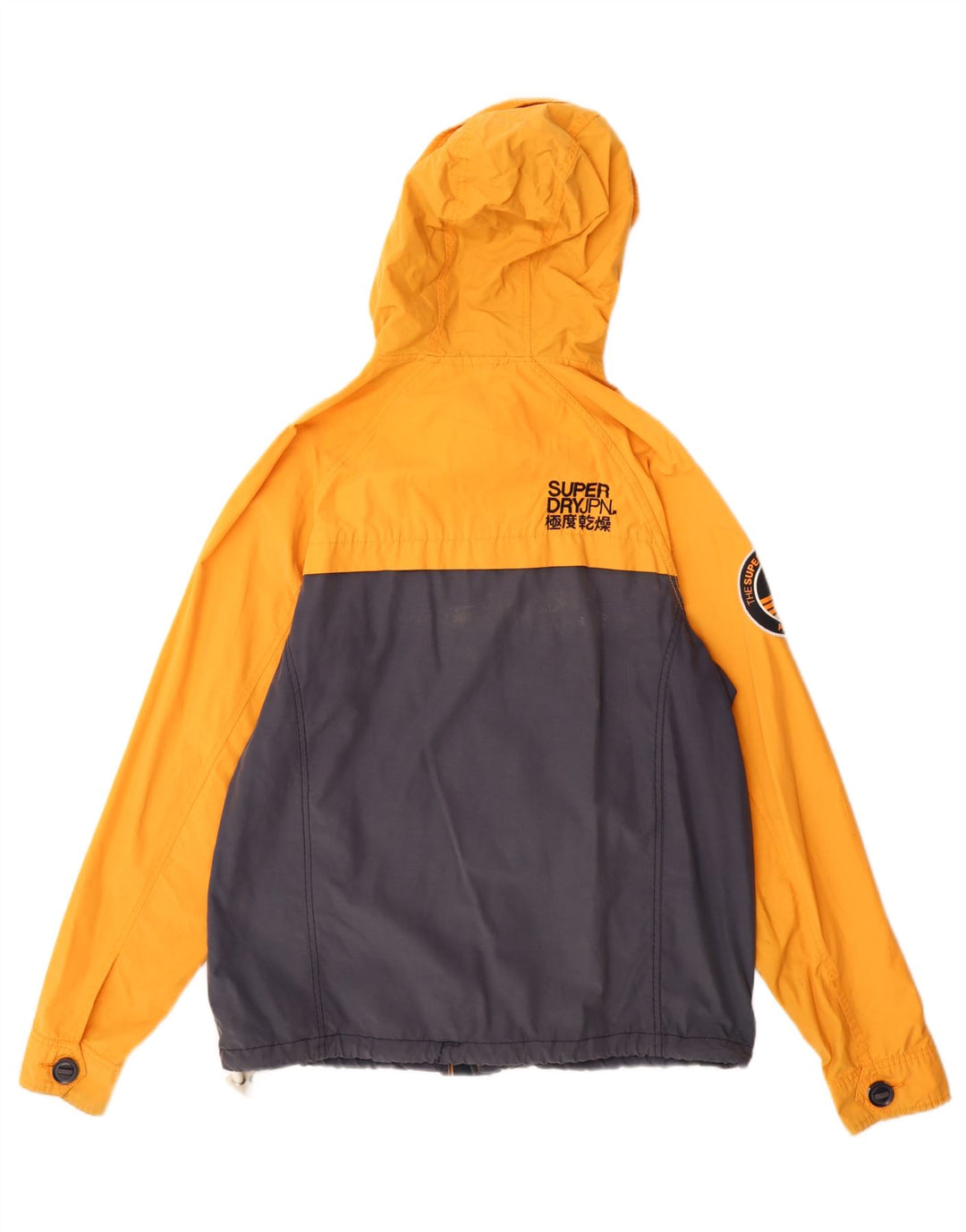 Superdry Herre grafisk vindjakke UK 40 Large Orange Colourblock