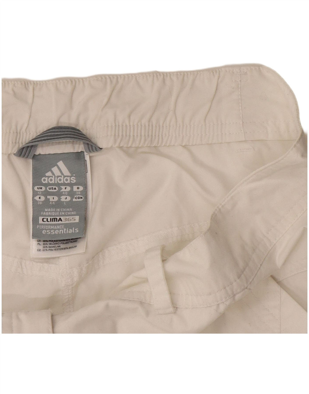 Adidas Dame Clima 365 Capri Bukser UK 12 Medium W30 L20 Hvid