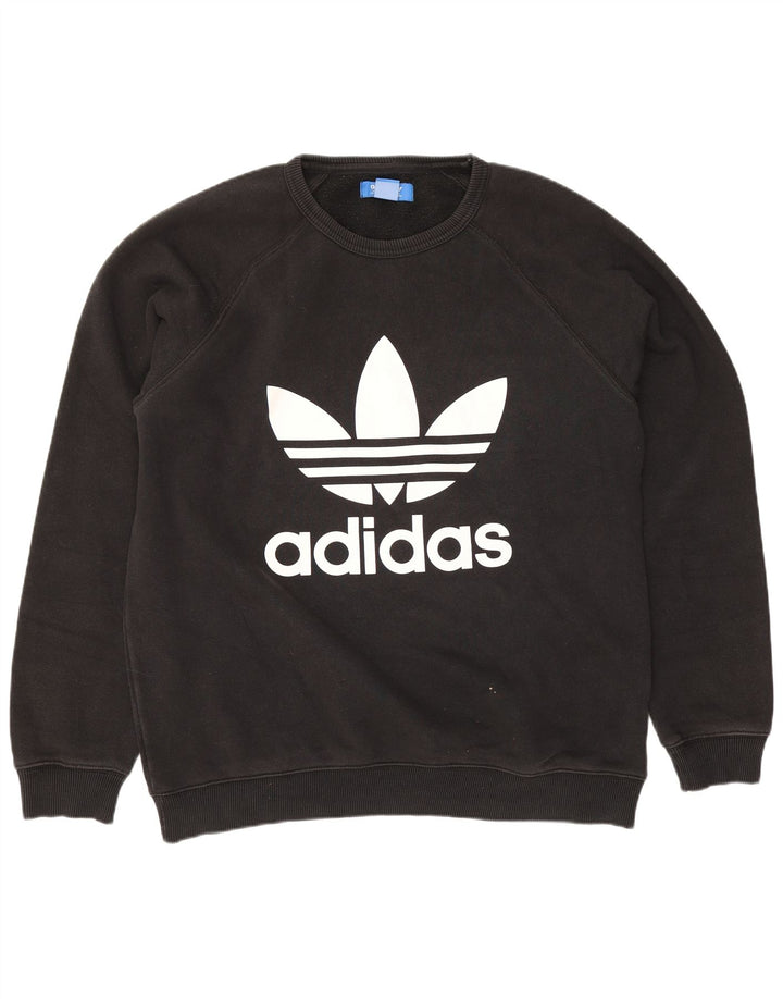 Adidas Herre grafisk sweatshirt Jumper Medium Sort
