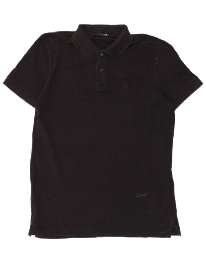 Hugo Boss Poloshirt til mænd Stor sort bomuld