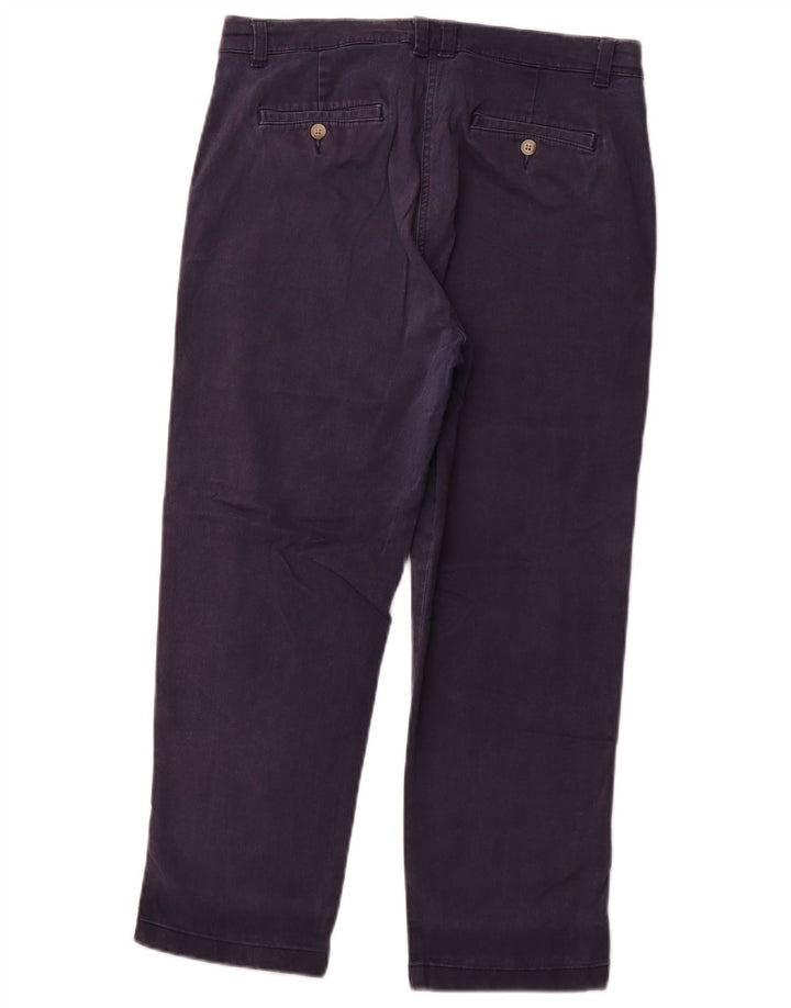 JOULES Dame Crop Chino Bukser UK 14 Medium W34 L24 Marineblå Bomuld