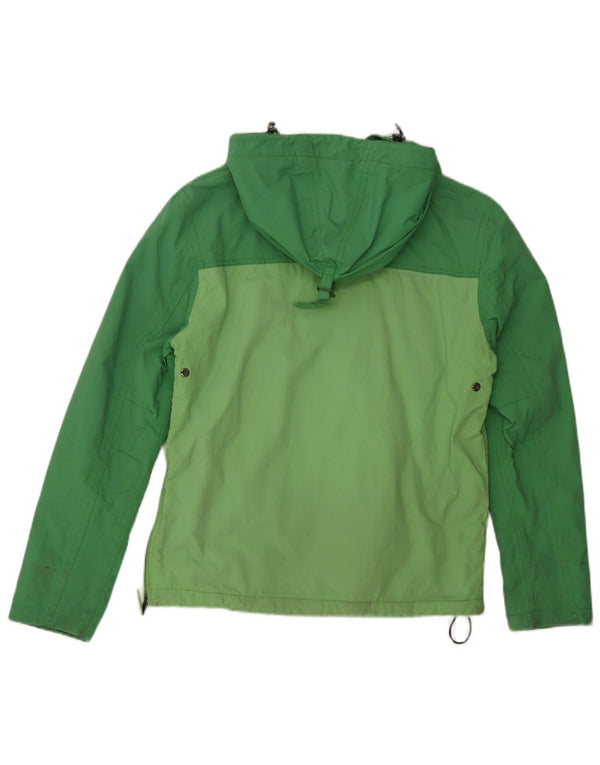 Napapijri Herre Hooded Grafisk Anorak Jacket UK 36 Small Green Colourblock