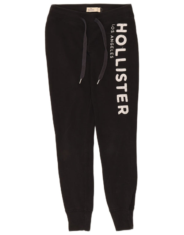 Hollister Grafisk træningsdragt Bukser til kvinder Joggers UK 6 XS Sort bomuld