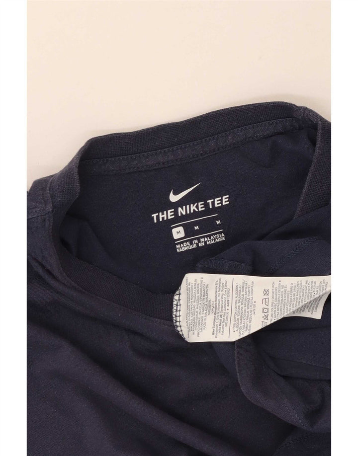 Nike Herre T-shirt Top Medium Marineblå Bomuld