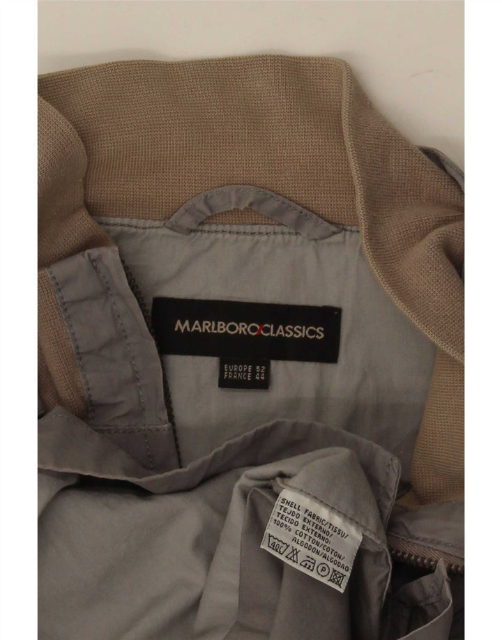 Marlboro Classics Bomberjakke til mænd EU 52 XL Grå Bomuld