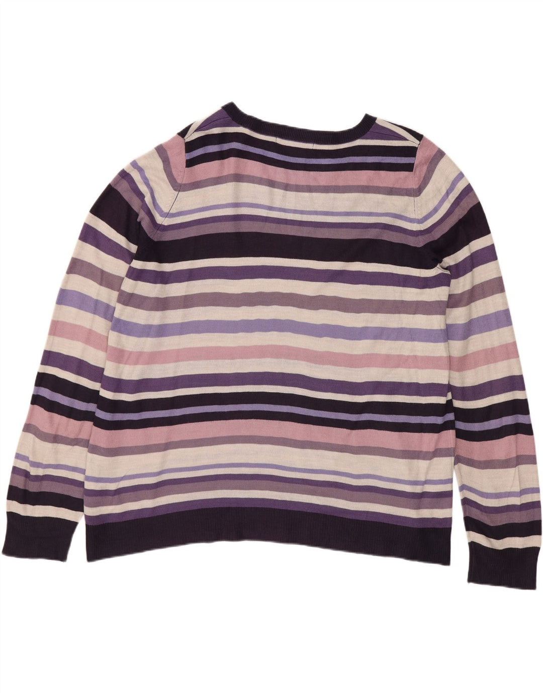 Marks & Spencer Dame Boat Neck Jumper Sweater UK 16 Large Multicolor