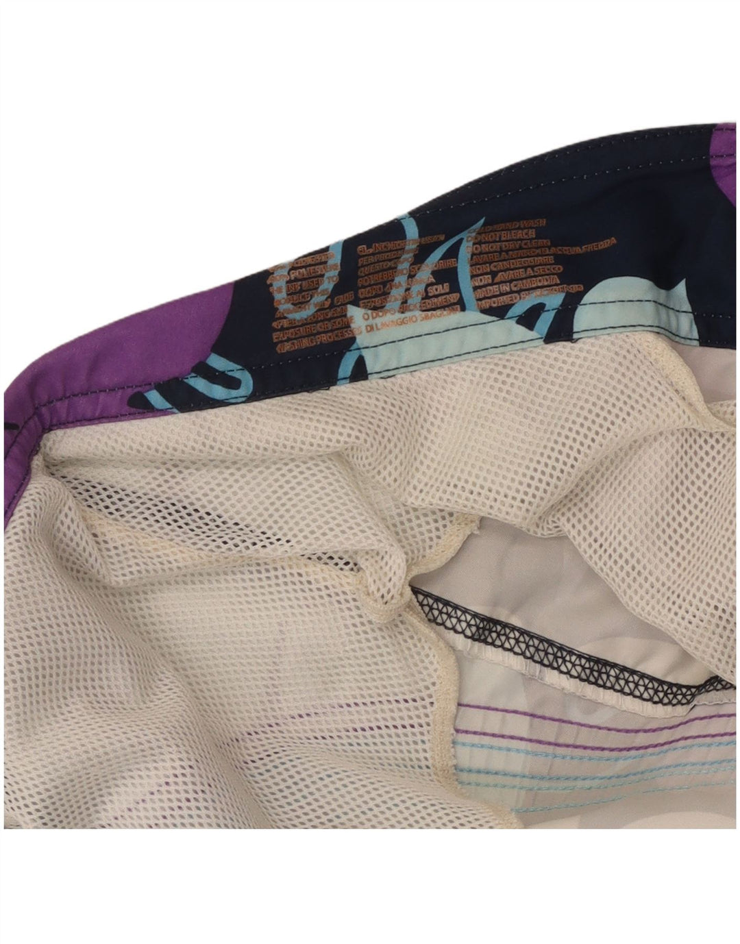 Sundek Herre badeshorts XL Lilla blomstret polyester