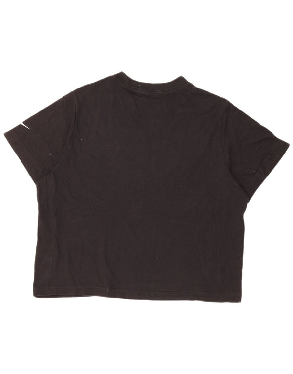 NIKE Piger Loose Fit Crop Grafisk T-Shirt Top 13-14 år XL Sort