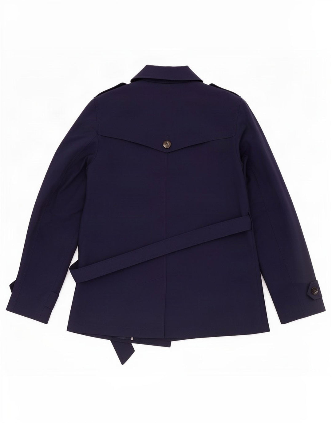 Marks & Spencer Trench Coat til kvinder UK 12 Medium Navy Blue Polyester