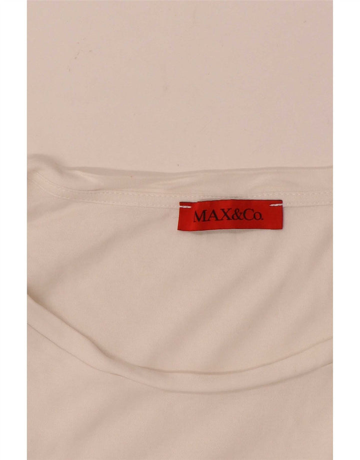 Max & Co. Dame T-Shirt Top UK 14 Medium White