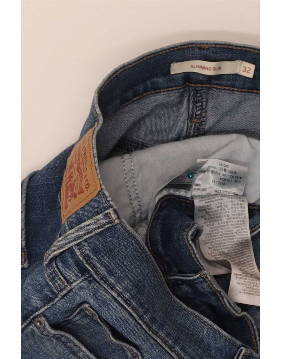 Levi's Kvinder Slankende Slim Jeans W32 L34 Blå Bomuld