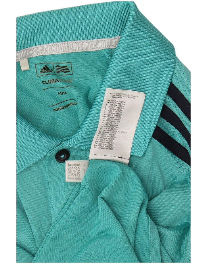 Adidas Herre Climacool Polo Shirt Medium Turkis Polyester