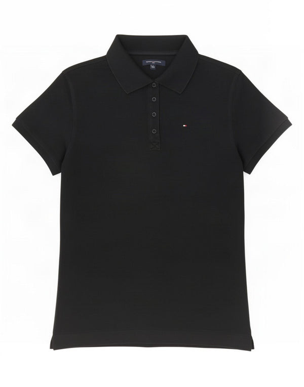 Tommy Hilfiger Dame Polo Shirt UK 16 Stor Marineblå Bomuld