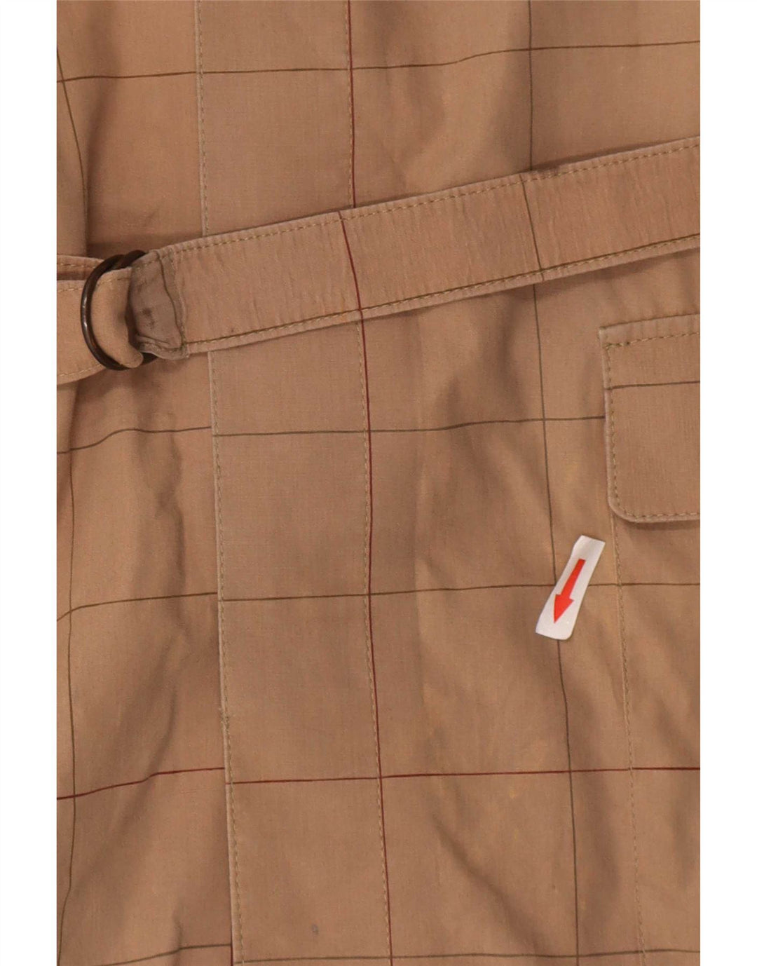 Breco's Herre Utility Jacket UK 40 Large Beige Plaid Cotton