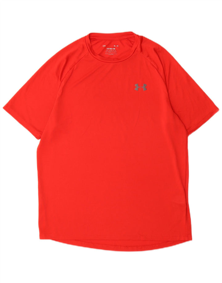 Under Armour Herre T-Shirt Top Medium Rød Polyester
