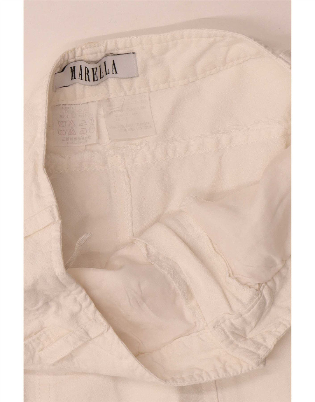 Marella Dame A-Line Nederdel UK 10 Small W28 White Linen