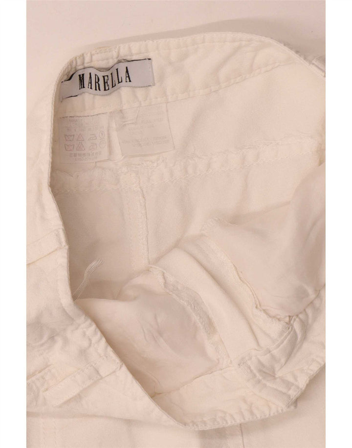 Marella Dame A-Line Nederdel UK 10 Small W28 White Linen