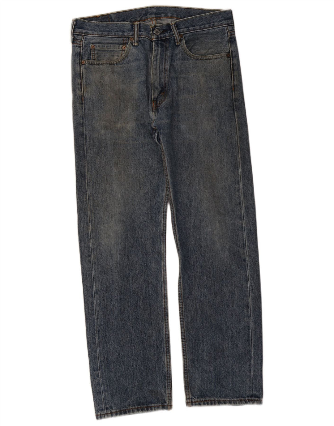 Levi's Herre 505 Straight Jeans W33 L30 Blå Bomuld