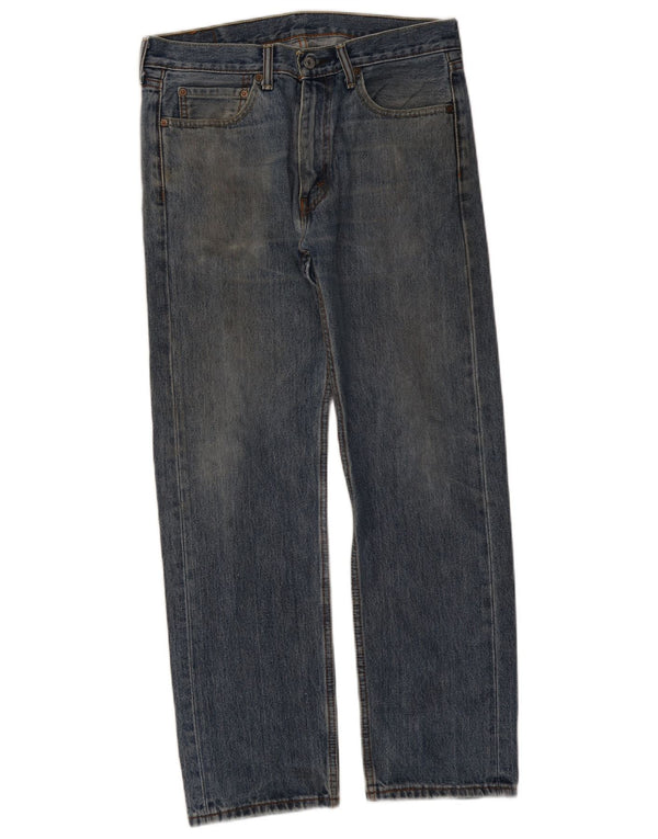 Levi's Mens 505 Straight Jeans W33 L30 Blue Cotton