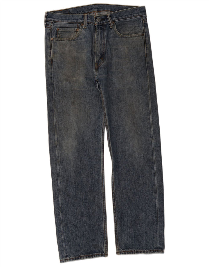 Levi's Herre 505 Straight Jeans W33 L30 Blå Bomuld