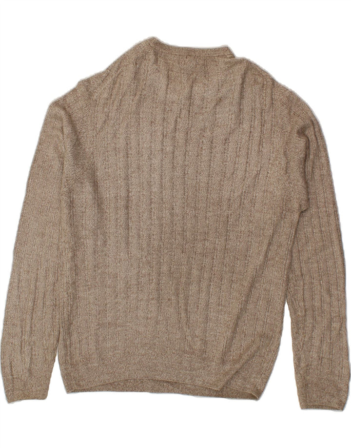 DOCKERS Mens Crew Neck Jumper Sweater Large Beige Acrylic Vintage Dockers and Second-Hand Dockers from Messina Hembry 