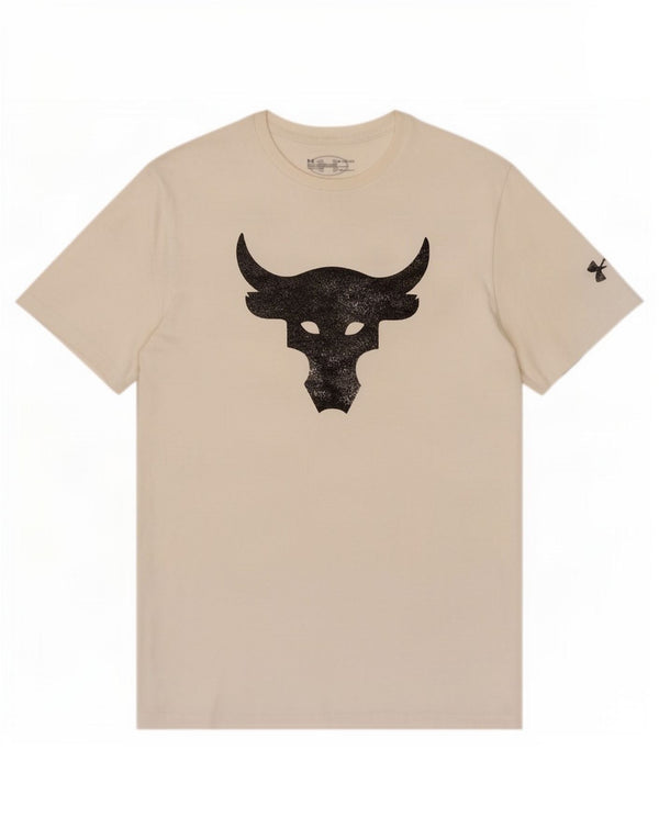 Under Armour Herre Project Rock Brahma Bull Grafisk T-shirt Top Medium White