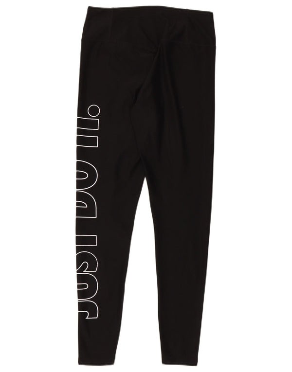 Nike Dame Dri Fit Grafiske Leggings UK 10 Small Black Polyester