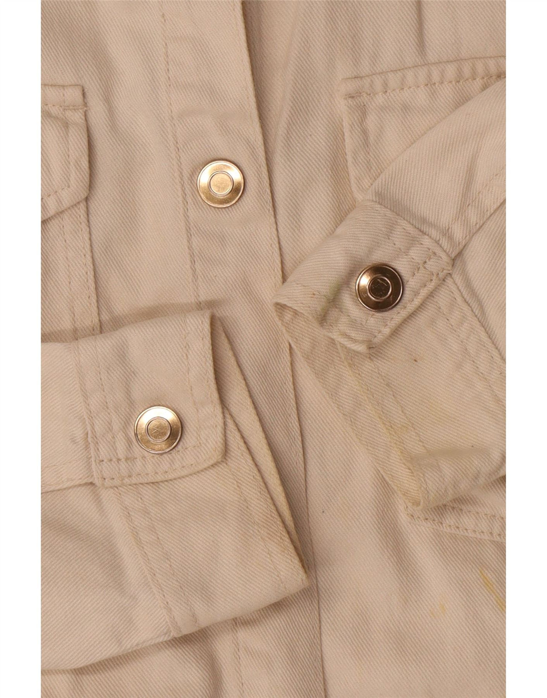Zara Womens Bomber Jacket UK 10 Small Off White Bomuld