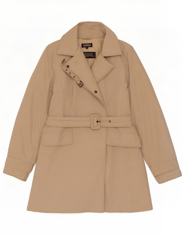 Aspesi Womens Windbreaker Coat UK 16 Large Beige Polyester