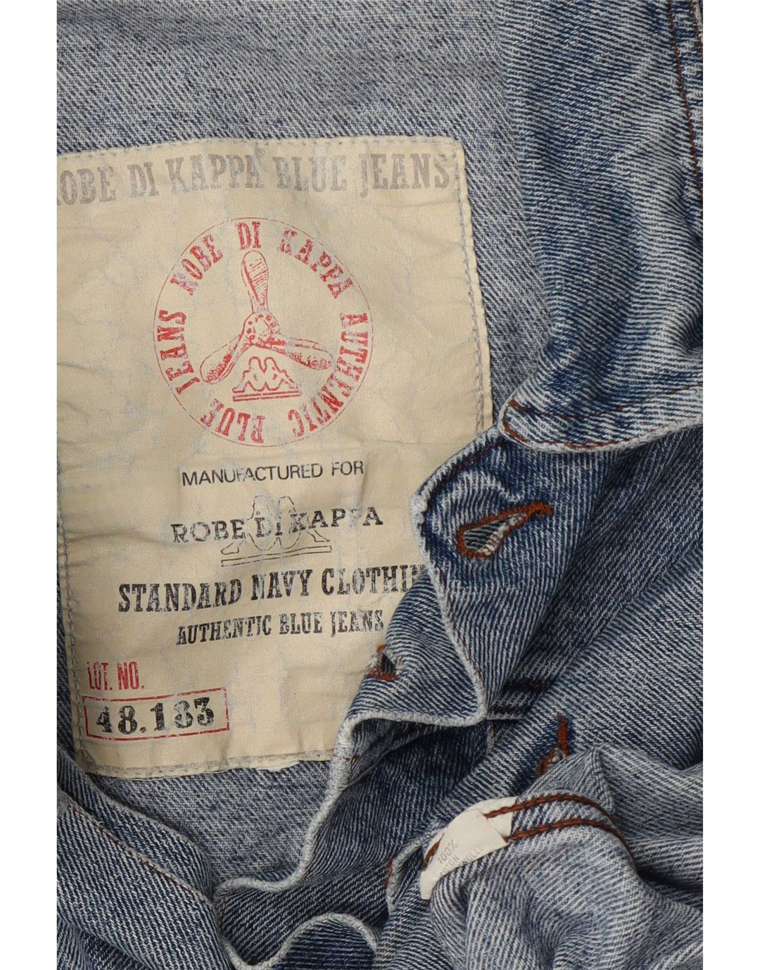 Kappa Herre denimjakke UK 42 XL Blå Bomuld