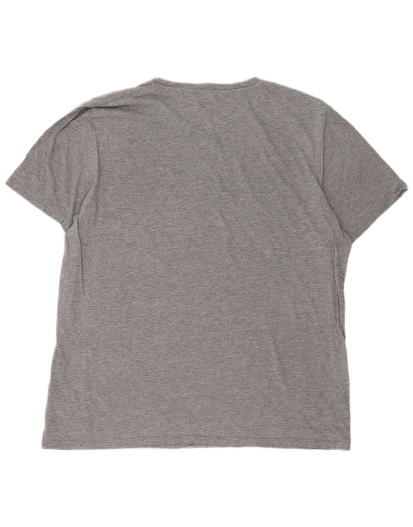 Jack & Jones Herre grafisk T-shirt Top 2XL Grå Flecked Bomuld