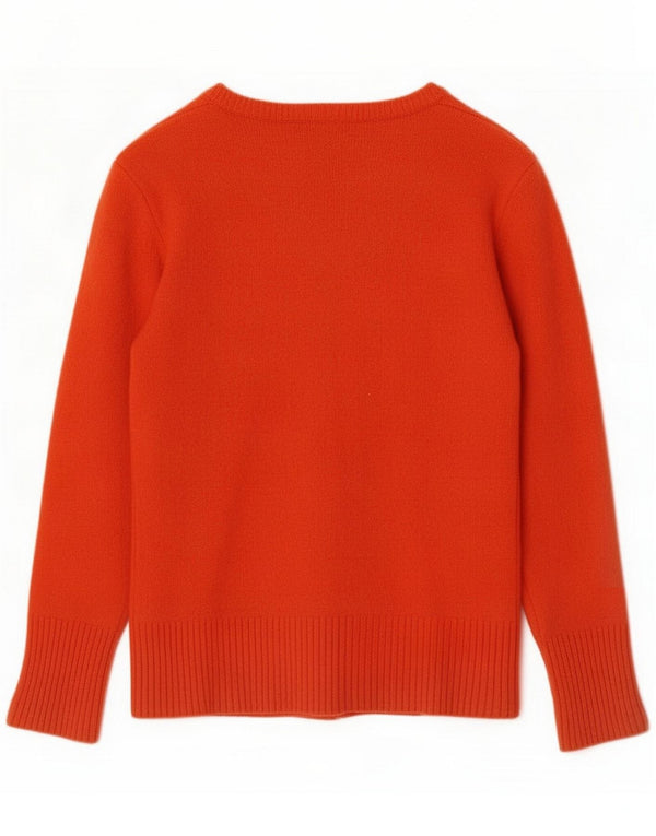 J. Crew Girls Cardigan Sweater 11-12 Years XL Orange Wool
