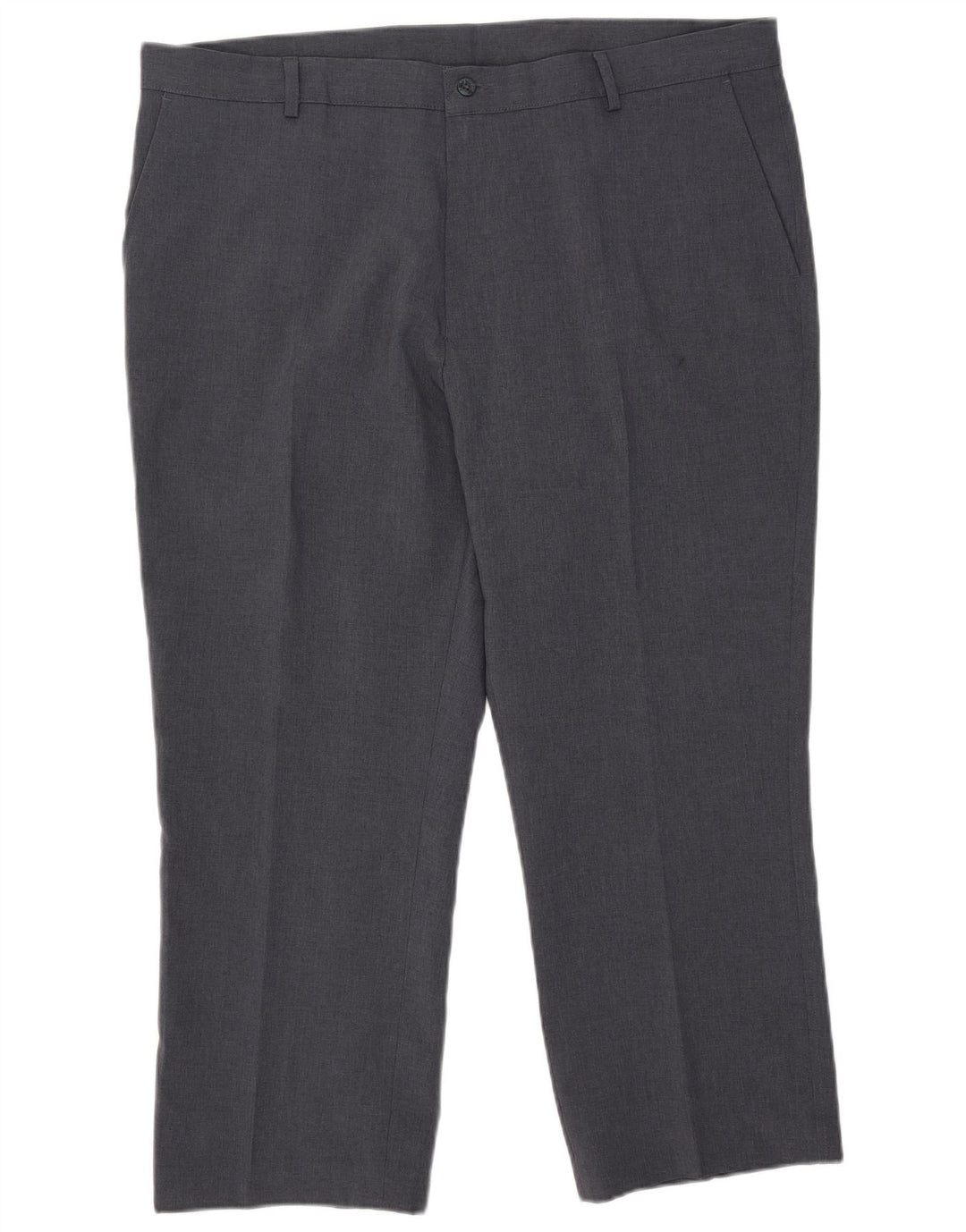 Farah Herre Straight Cropped Trousers W42 L27 Grå Polyester
