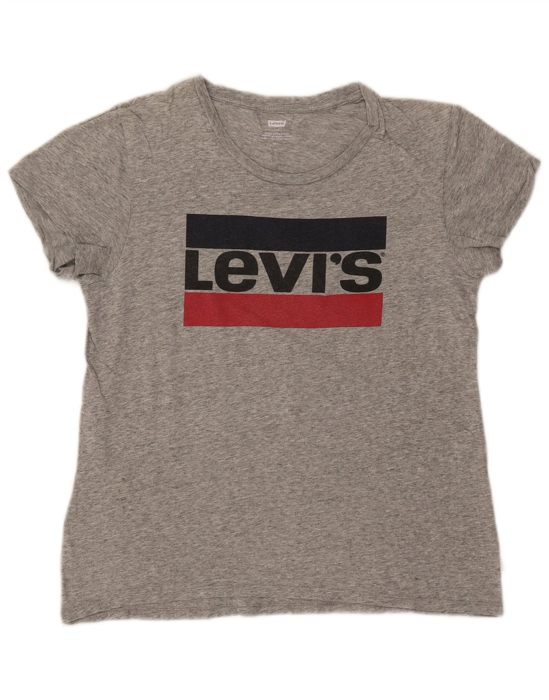 LEVI'S Grafisk T-shirt top til kvinder UK 12 Medium Grå Flecked