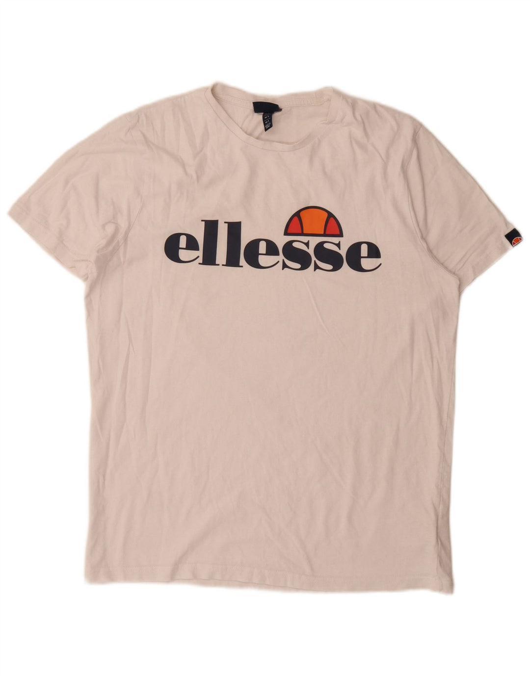 Ellesse Herre Grafisk T-Shirt Top Stor Hvid Bomuld